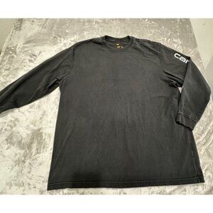 Carhartt Shirt Men's Size 3XL Black Long Sleeve Loose Fit Crew Neck Work‎ Wear